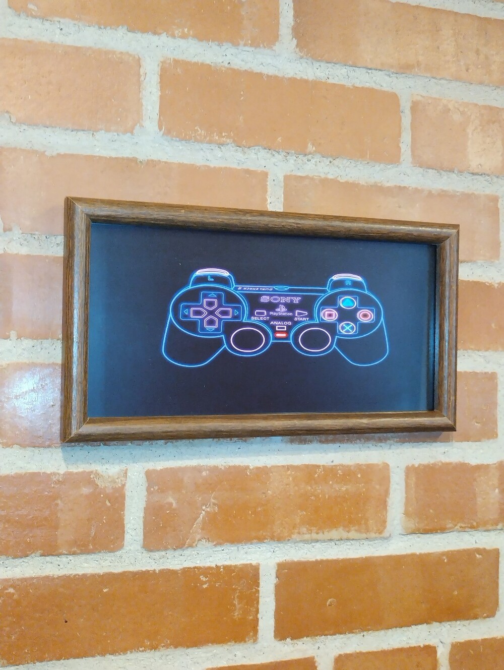 Neon PlayStation 2 PS2 Controller Framed Art Print By Neon Nicho